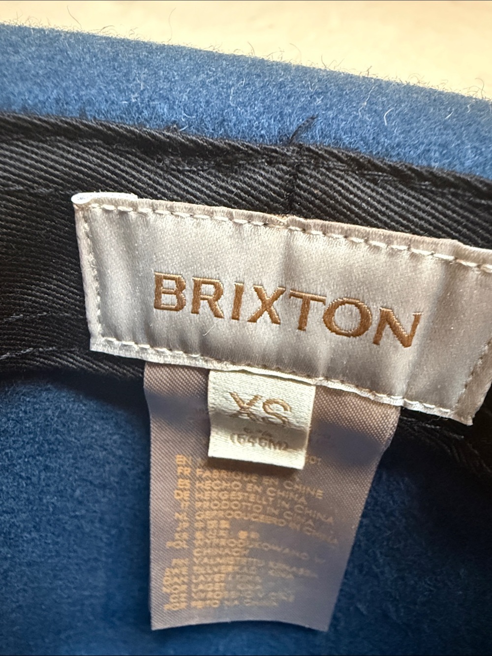 Brixton Navy Felt Fedora Hat - Picture 2 of 2